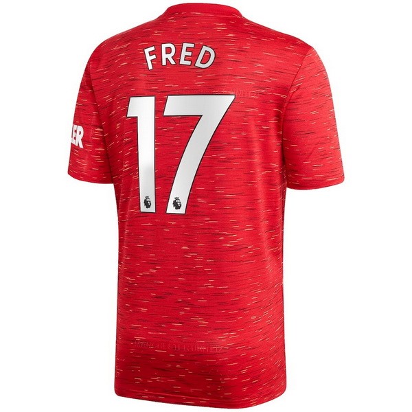 Maillot Football Manchester United NO.17 Fred Domicile 2020-21 Rouge